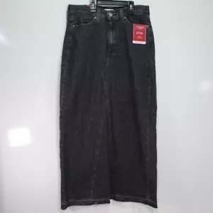 Levi Strauss Signature Denim Maxirock Damen 8/W29 anthrazitgrau mittelhoch - Bild 1 von 8