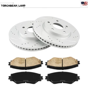 Front Drilled Rotors + Brake Pads for RAV4 Lexus Toyota Prius V HS250h USA - Bild 1 von 12