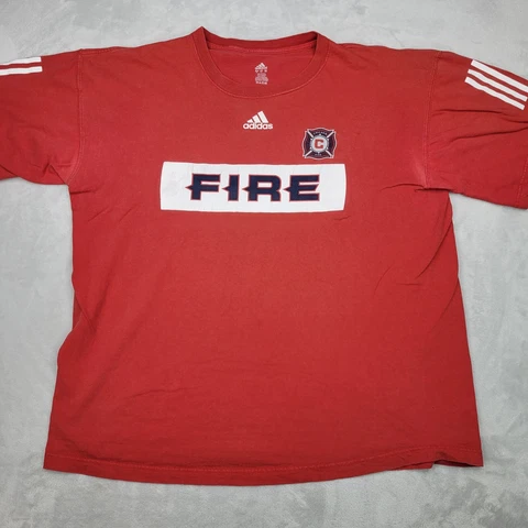 Chicago Fire Shirt Men XXL Red Short Sleeve Team Crew Football Soccer FC Adult Cover