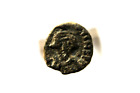 ANCIENT BYZANTINE CONSTANS II BRONZE 1/2 FOLLIS COIN CARTHAGE MINT 7th CENTURY