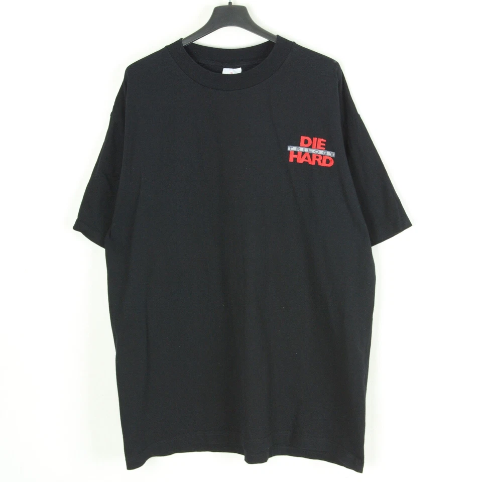Die Hard Trilogía Hecho En Ee.uu. Bordado Vintage Hombre XL Película Camiseta - Imagen 1 de 4