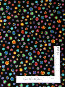 Loralie Dopey Dots Fabric Dog Happy Cat Multicolor Cotton 5 Pcs Pls Read Descrip - Picture 1 of 1