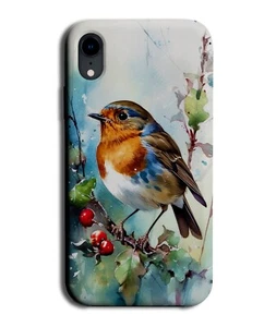 Weihnachten Rot Robin Handyhülle Cover Stil Karte Foto Bild Robins CT75 - Bild 1 von 1