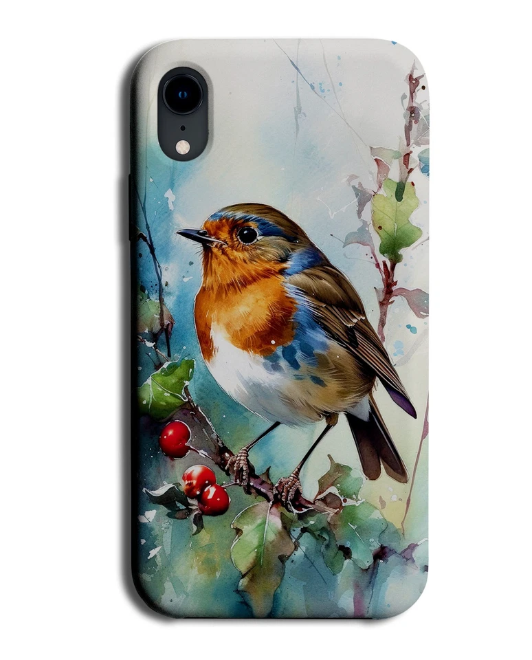 Christmas Red Robin Phone Case Cover Style Card Photograph Picture Robins CT75 — 第 1/1 张图片