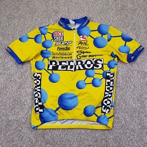 Giordana L 4-50 Womens Cycling Jersey 1/2 Zip Shirt Short Sleeve Yellow Graphic 