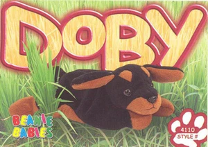 TY Beanie Babies BBOC Card Series 3 Common Doby the Doberman NM/Mint - Picture 1 of 2