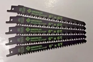 Greenlee 353-636 6" x 6 TPI Bi-metal Drywall Cutting Reciprocating Saw Blade 5PC - Picture 1 of 1
