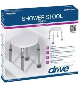Drive Medical RTL12004KD Handicap Bathroom Stool, White - Picture 1 of 3