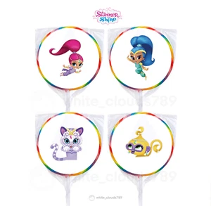 24 Etichette Adesive Shimmer and Shine 1,67" per Borsa Bomboniera Festa Compleanno - Foto 1 di 1