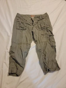 Mudd: Love Peace Happiness Youth Size 5 Cargo Green Pants 2 - Picture 1 of 24