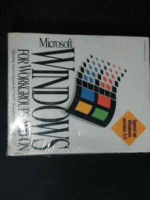 Microsoft Windows for Workgroups Add-on Upgrade for 3.1 Sealed New in Box 1994 - Image 1 of 4