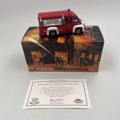 Vintage Matchbox Models Of Yesteryear Dodge Route Van Support Truck & Box 1997 - Image 1 of 4
