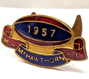 Australia 1957 Mt Hawthorn Football Club membership badge Sheridan Perth - Foto 1 di 4