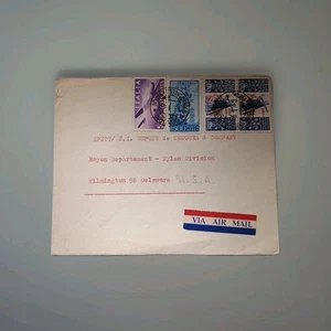 1949 Aerogramma x U.S.A. con coppia L. 100  Caterina + altri 13.1.1949 - Foto 1 di 2