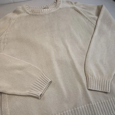Suéter De Colección Lands End Algodón Drifter Para Mujer Crema Talla Mediana 10-12 Hecho en EE. UU. Foto 1 de 4