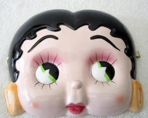 Maschera viso Vandor Betty Boop porcellana vintage 1984 da appendere a parete ~ dipinta a mano ~ EX CON - Foto 1 di 6