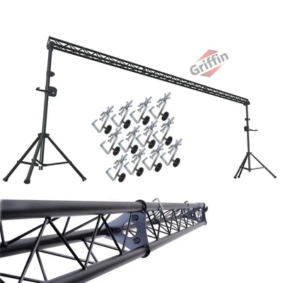 Crank Up Triangle Truss Light Stand - DJ Booth Lighting Trussing Stage Mount PA - Image 1 of 4