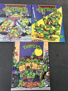 3 Vintage 1990s Teenage Mutant Ninja Turtles TMNT  Music Folders Mirage Studios - Picture 1 of 20