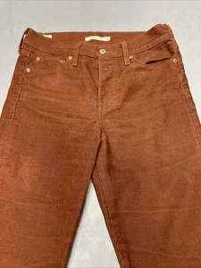 Levis Premium Wedgie Straight Cordhose Gr. 28 28x27 rostbraun Knopfleiste - Bild 1 von 14