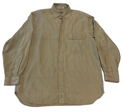 Vintage Winston Woods Button Up Shirt Men’s M (Large) Brown Beige Hong Kong - Image 1 of 4