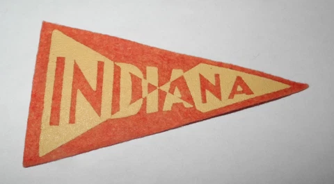 1936 BF3 NCAA Football Indiana University Hoosiers Pin Souvenir Pennant Cover