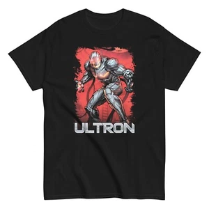 Ultron Animated T Shirt Mens Licensed Marvel Comic Avengers Tee New Black - Picture 1 of 2