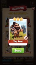 Card Coin Master Top Knut Card From Warriors Set Rare