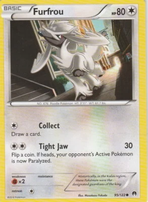 Furfrou 95/122 X&Y Breakpoint Pokemon TCG Card - Image 1 of 2