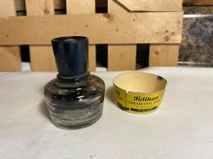 Vintage Pelikan Drawing Ink #17 Black Empty Bottle - Picture 1 of 8