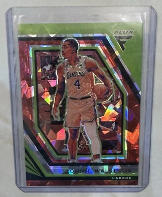 Lonnie Walker IV 2022-23 Panini Flux Red Cracked Ice Prizm Basketball #39 Lakers - Image 1 of 2