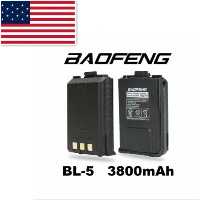 BAOFENG BL-5 Extended 3800mAh Battery for UV-5R UV-5R Plus BF-8F Series Radio - Image 1 of 4