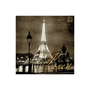 Stampa su Tela su Carta Poster o Quadro Carrigan Kate Paris At Night In Sepia - Picture 1 of 2