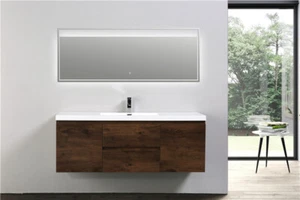 BOHEMIA LINA 60" WALL MOUNTED VANITY WITH REINFORCED ACRYLIC SINK - Picture 1 of 74