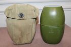 Original Pre 1991 Iraqi Army Marked Green Plastic Canteen w/Cup & Carrier