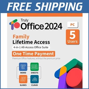 Versatile Productivity Suite for 5 Users - 2024 Windows License, Offline & Cloud - Picture 1 of 11