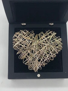 wire heart 925 sterling silver pendant Italy - Picture 1 of 4