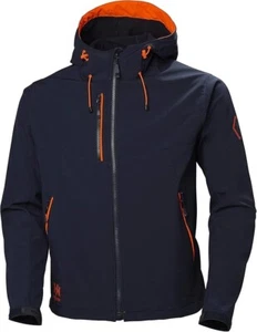 Helly Hansen Chelsea Evolution Hooded Softshell Jacket Navy Large 43" Chest - Picture 1 of 4