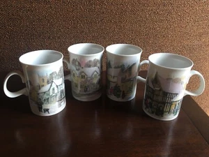 (4) Dunoon Stoneware Mugs - Winters Tale Christmas Scotland - Picture 1 of 5