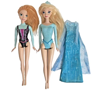 2 Disney Frozen Mattel Modepuppen - 2012 Elsa mit Krone und Kleid & 2013 Anna - Bild 1 von 12