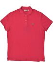 LACOSTE Mens Slim Fit Polo Shirt Size 6 XL Pink Cotton ER03