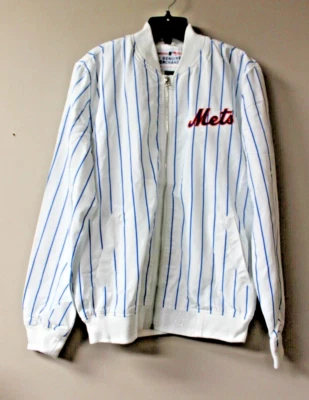 Nova jaqueta bomber masculina MLB New York Mets bordada de náilon com zíper tamanho M - Imagem 1 de 4