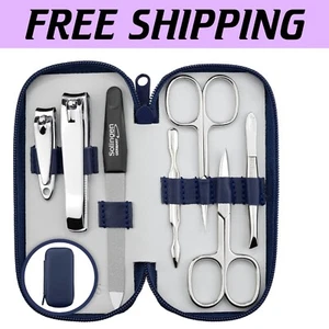 Luxury 7-Piece Manicure Set in Real Leather Case - Made in Solingen, Germany - Picture 1 of 11