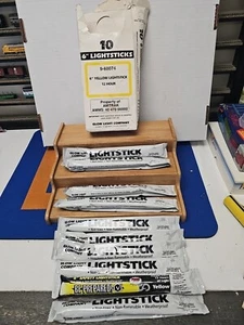 10 Light Sticks yellow 6" AMTRAK VINTAGE MEMORABILIA UNTESTED OLD STOCK - Picture 1 of 3