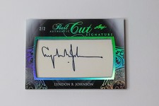2017 Leaf Pearl Cut Signatures Lyndon B. Johnson Autograph Auto #pc-lbj1 2/2!