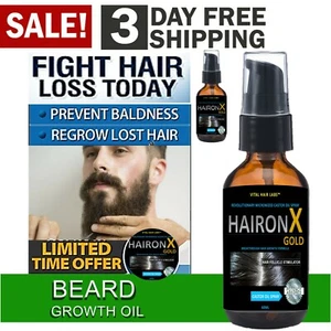 Aceite de crecimiento de barba HaironX suero de crecimiento rápido bigote aseo para hombres - Imagen 1 de 12