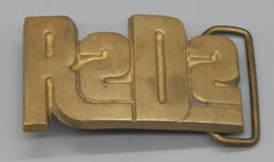 SELTENE 1970ERer Jahre Vintage Star Wars Messing GÜRTELSCHNALLE Droiden R2D2 Logo Made in TAIWAN - Bild 1 von 2