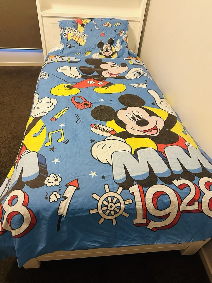 Funda Doona Cama Individual Niños Mickey Mouse con Funda de Almohada 2 Caras Foto 1 de 4