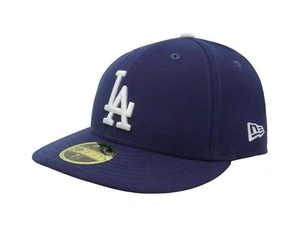 New Era 5950 Men Women Cap Los Angeles Dodgers Low Profile Game Blue Fitted Hat - Picture 1 of 5