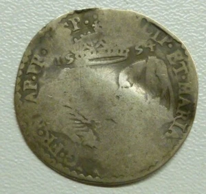 Philip & Mary gehämmertes Silber Sixpence 1554 mit klarem Datum Katze Ref S2505 - Bild 1 von 4