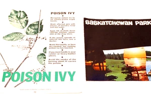 2 Vintage Saskatchewan Parks Brochure Pamphlet & Rare Poison Ivy Poster 1970's - Picture 1 of 6